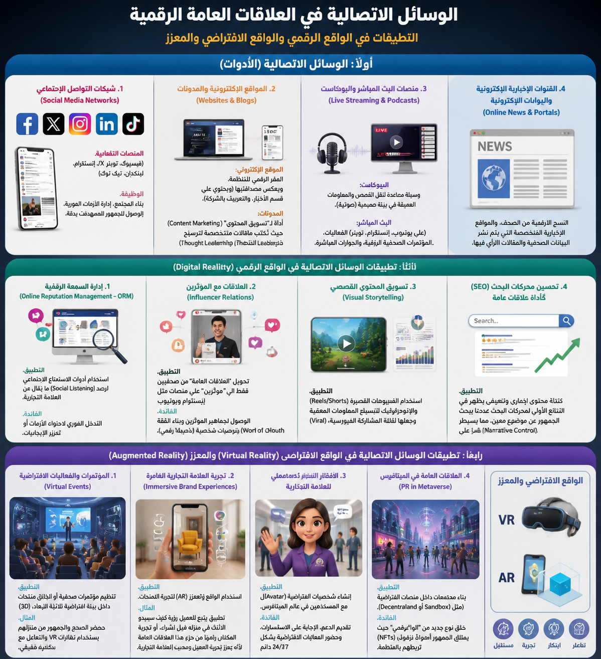: الوسائل الاتصالية في العلاقات العامة الرقمية (الأدوات)
